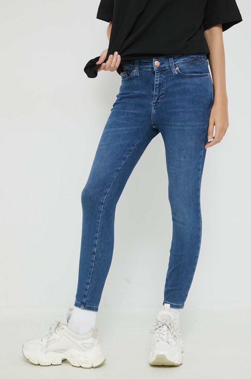 

Дънки Tommy Jeans с висока талия, Син