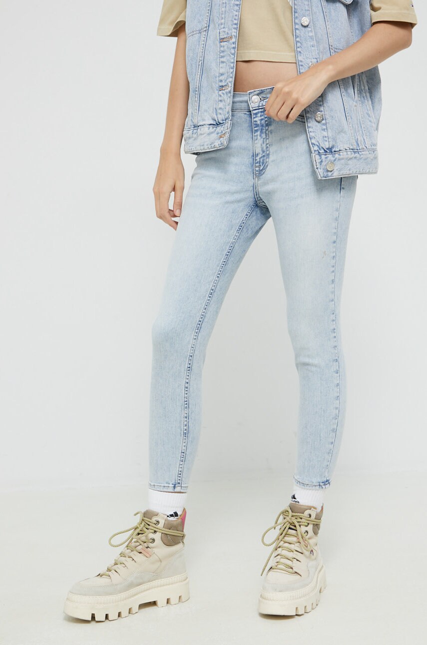 

Дънки Tommy Jeans с висока талия, Син
