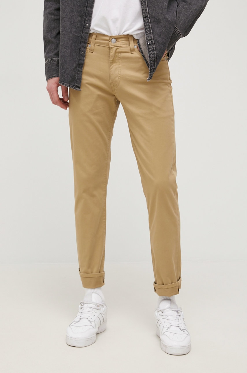 Levi's Pantaloni 511 Barbati, Culoarea Bej, Mulata