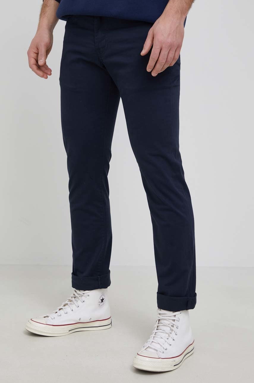 Levi's Pantaloni 511 Barbati, Culoarea Albastru Marin, Drept