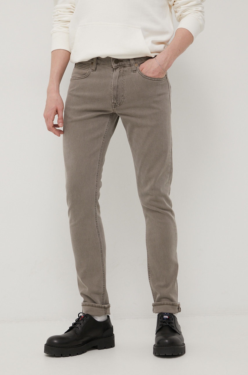 

Дънки Lee Luke Mid Stone мъжки, Сив