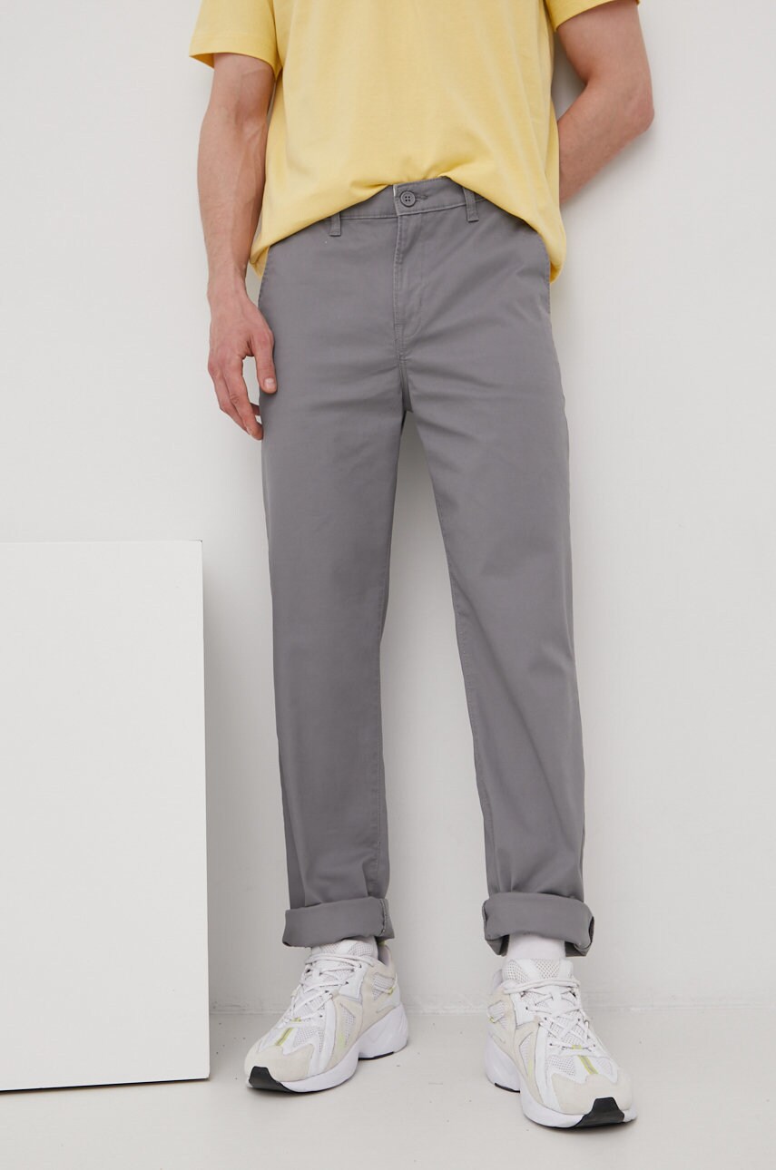 

Брюки Lee Regular Chino Steel Grey мужские цвет серый фасон chinos