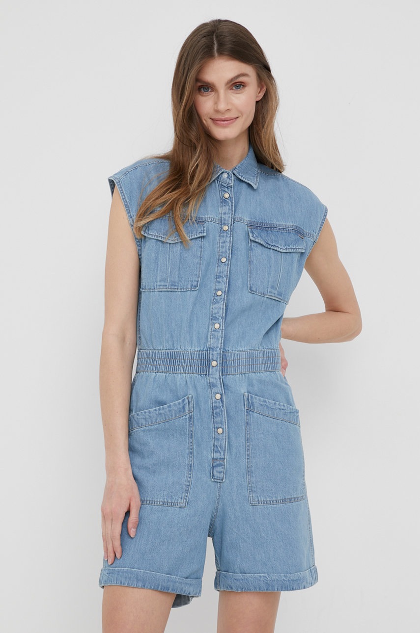 

Джинсовий комбінезон Pepe Jeans Gwen з бавовни з коміром