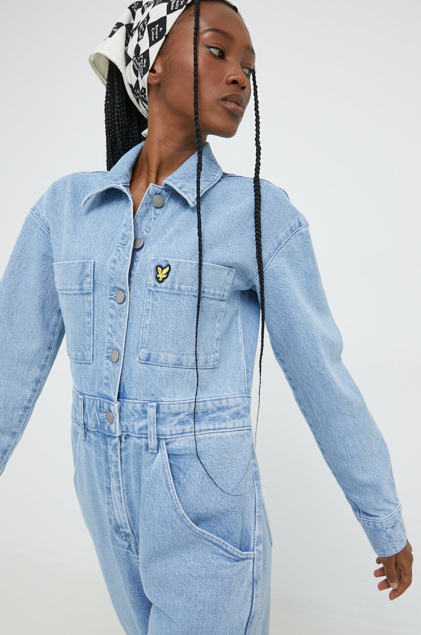 Lyle & scott salopeta jeans cu guler