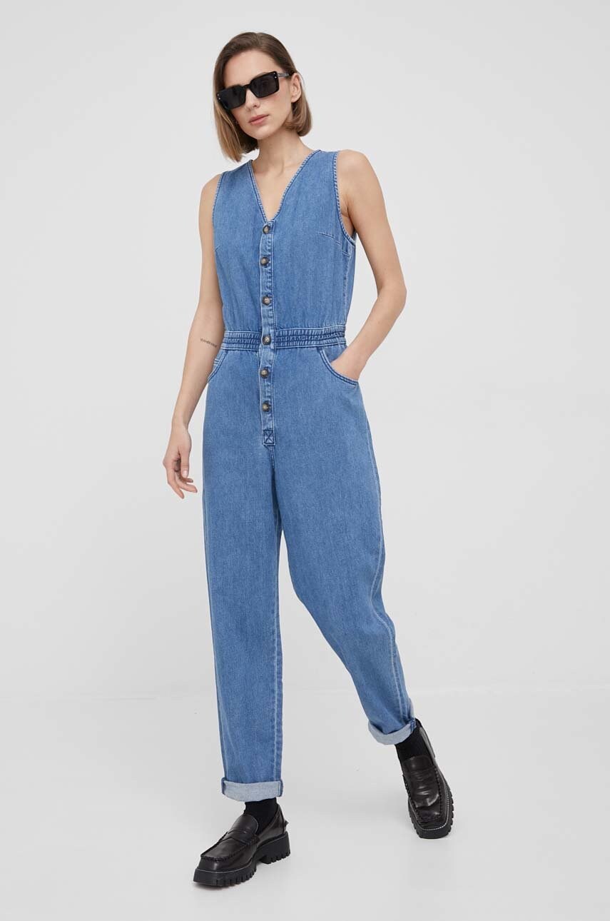 Lee salopeta jeans cu decolteu in v