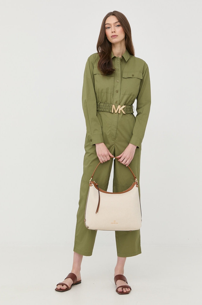 

Комбінезон MICHAEL Michael Kors колір зелений з коміром