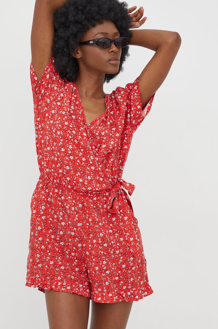 

Гащеризон Protest в червено с v-образно деколте, Червен