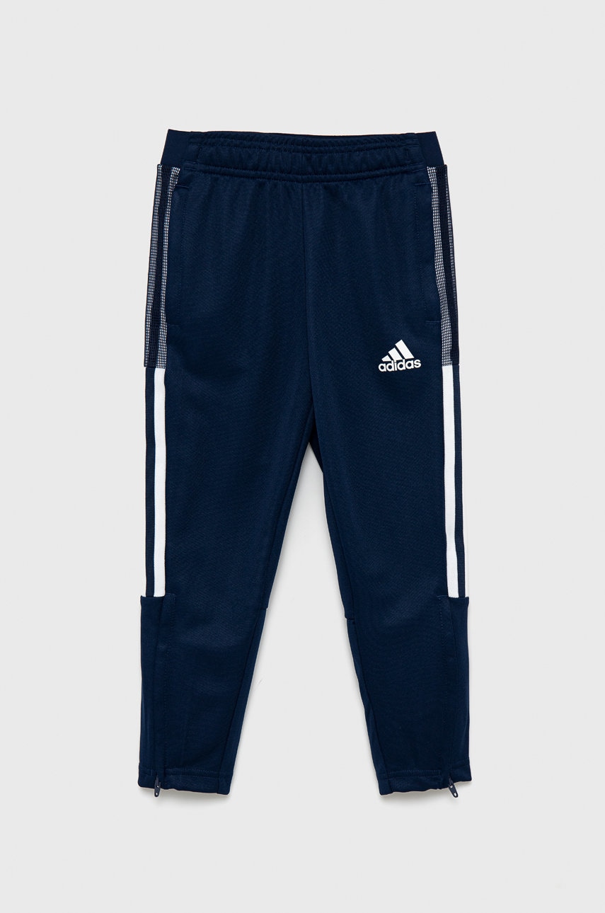 Adidas performance pantaloni copii gk9659 culoarea albastru marin, cu imprimeu