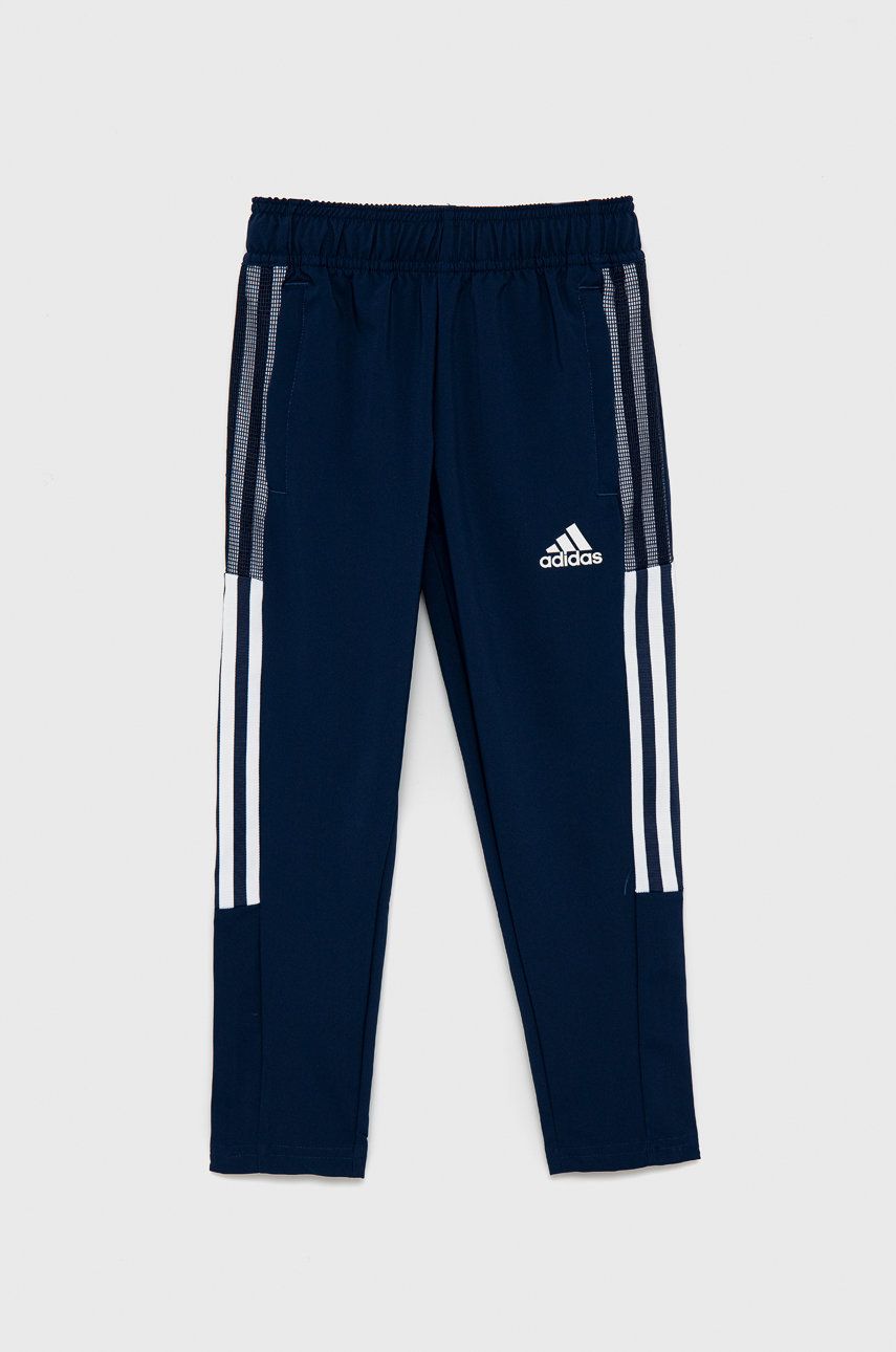 Adidas Performance Pantaloni copii culoarea albastru marin, material neted 2023 ❤️ Pret Super answear imagine noua 2022