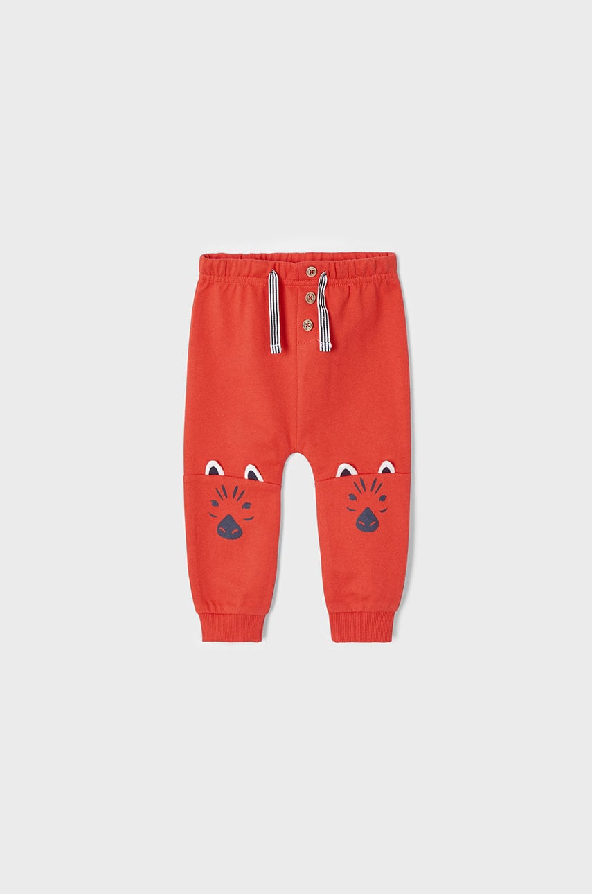 Mayoral pantaloni copii culoarea rosu, cu imprimeu
