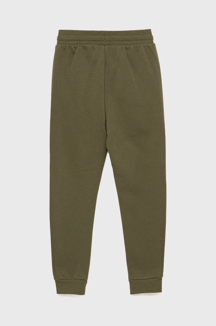 

Детские брюки adidas Originals HF2306 цвет зелёный с аппликацией