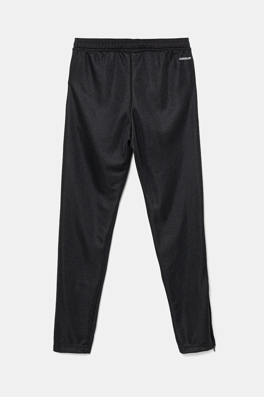 Детские брюки adidas Performance HC0337 цвет чёрный с аппликацией