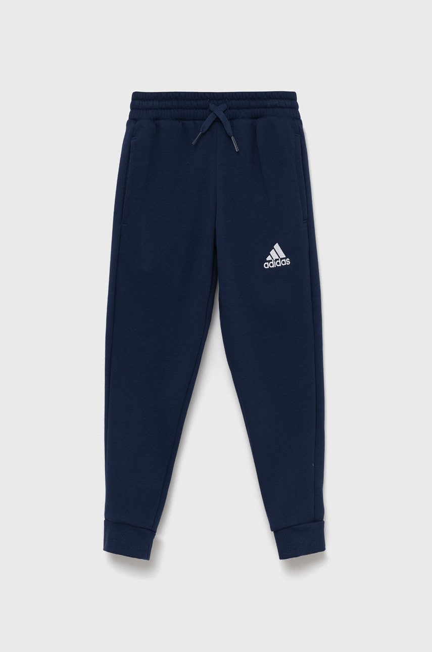 adidas Performance pantaloni copii H57526 culoarea albastru marin, neted