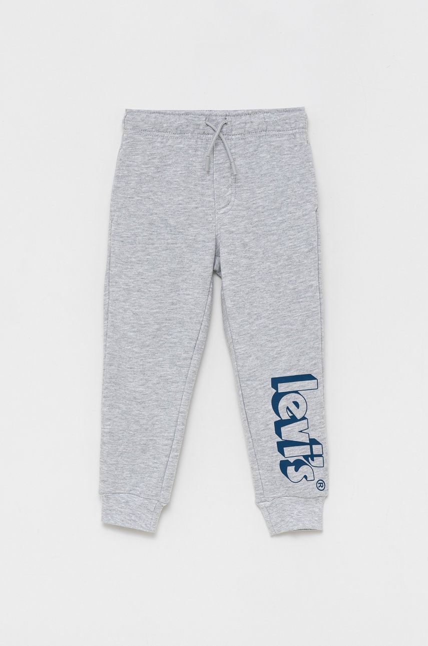 Levi's pantaloni copii culoarea gri, melanj