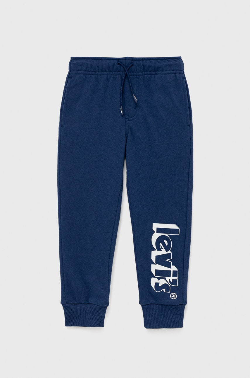 Levi's pantaloni copii culoarea albastru marin, melanj
