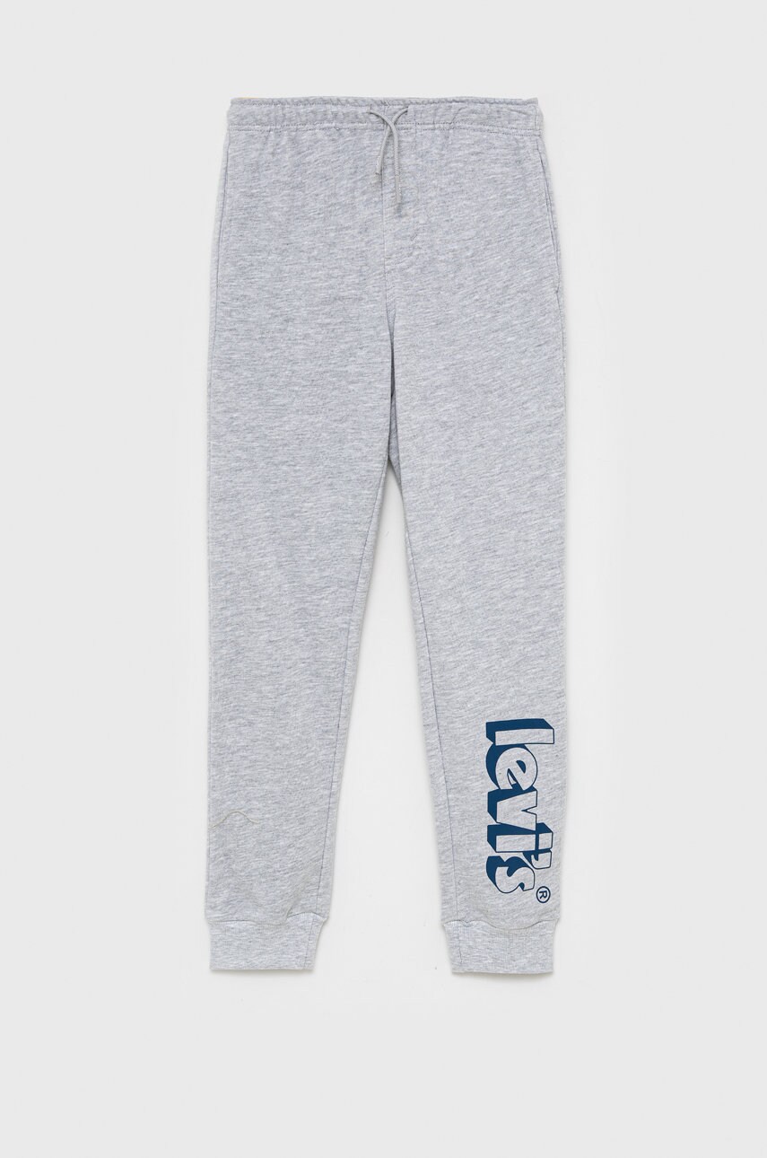 Levi's pantaloni copii culoarea gri, cu imprimeu