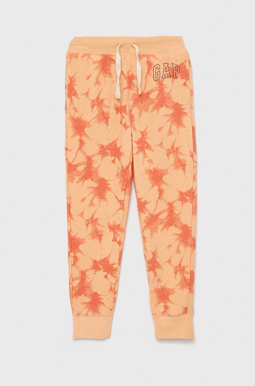 Gap pantaloni de trening pentru copii culoarea portocaliu, modelator