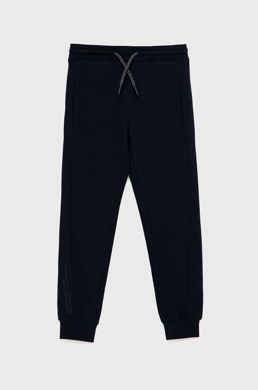 Tom Tailor pantaloni copii culoarea albastru marin, melanj
