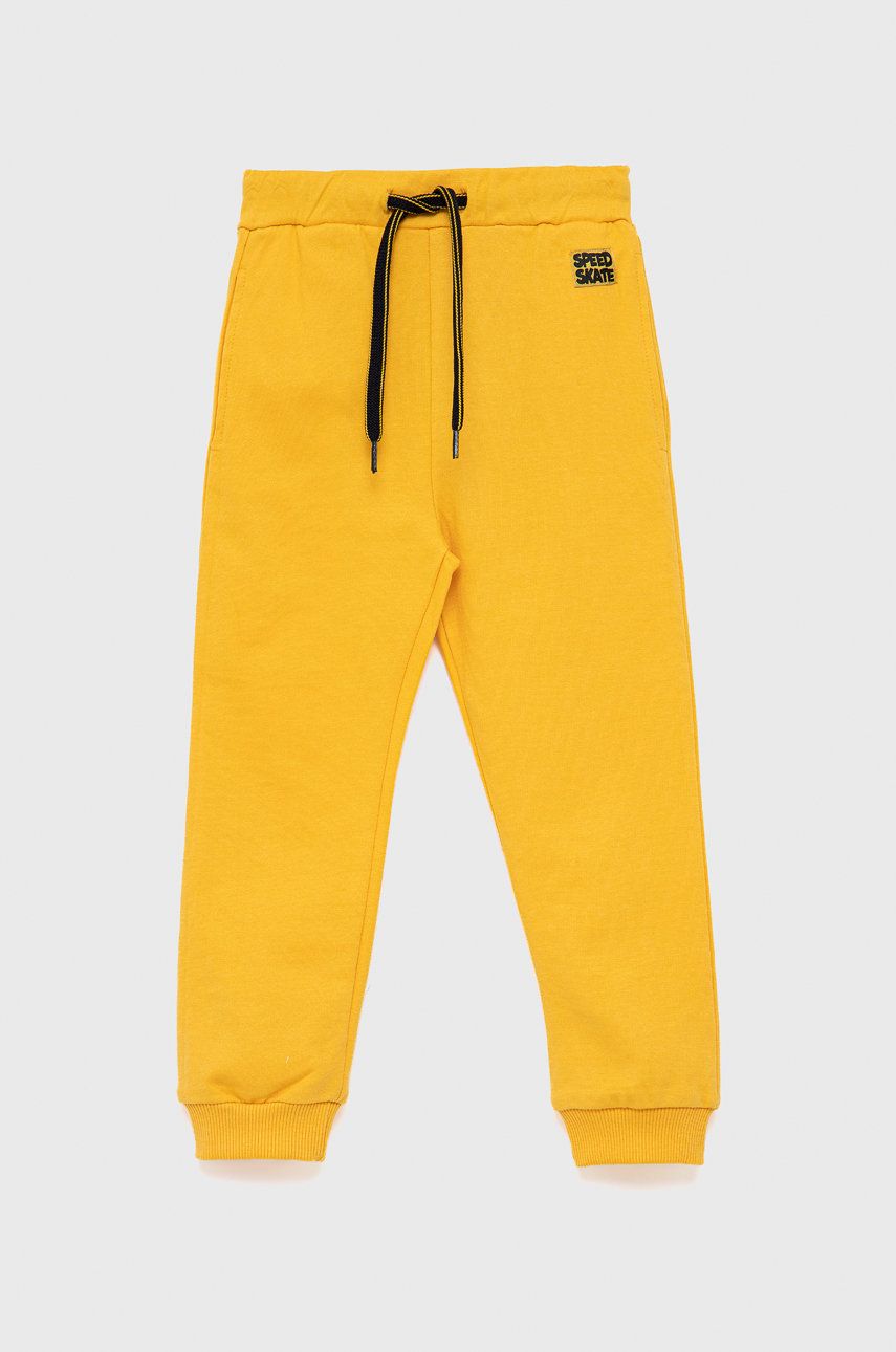 Birba&Trybeyond pantaloni de bumbac pentru copii culoarea galben, neted 2023 ❤️ Pret Super answear imagine noua 2022