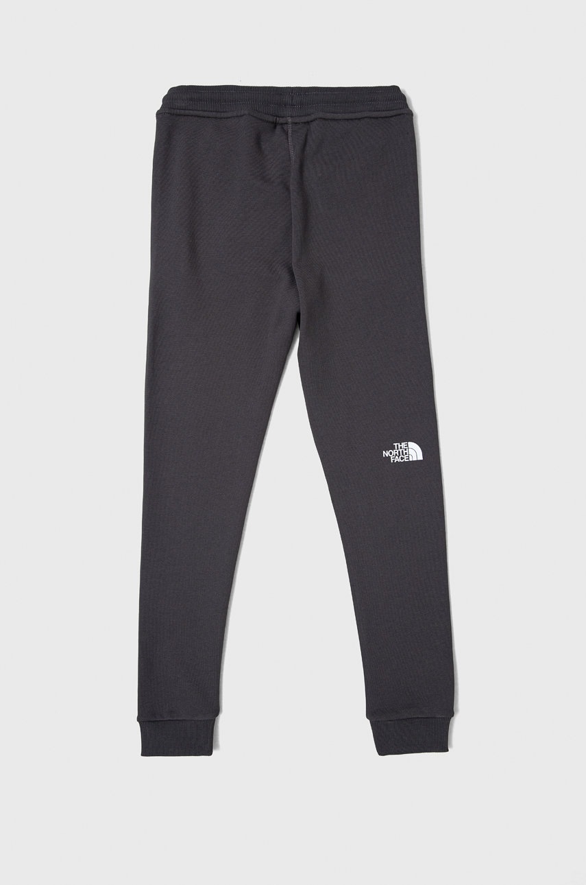

Дитячі спортивні штани The North Face колір сірий однотонні