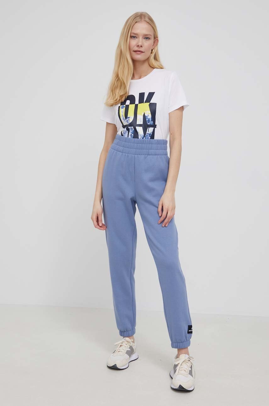

Штани Dkny жіночі колір фіолетовий однотонні