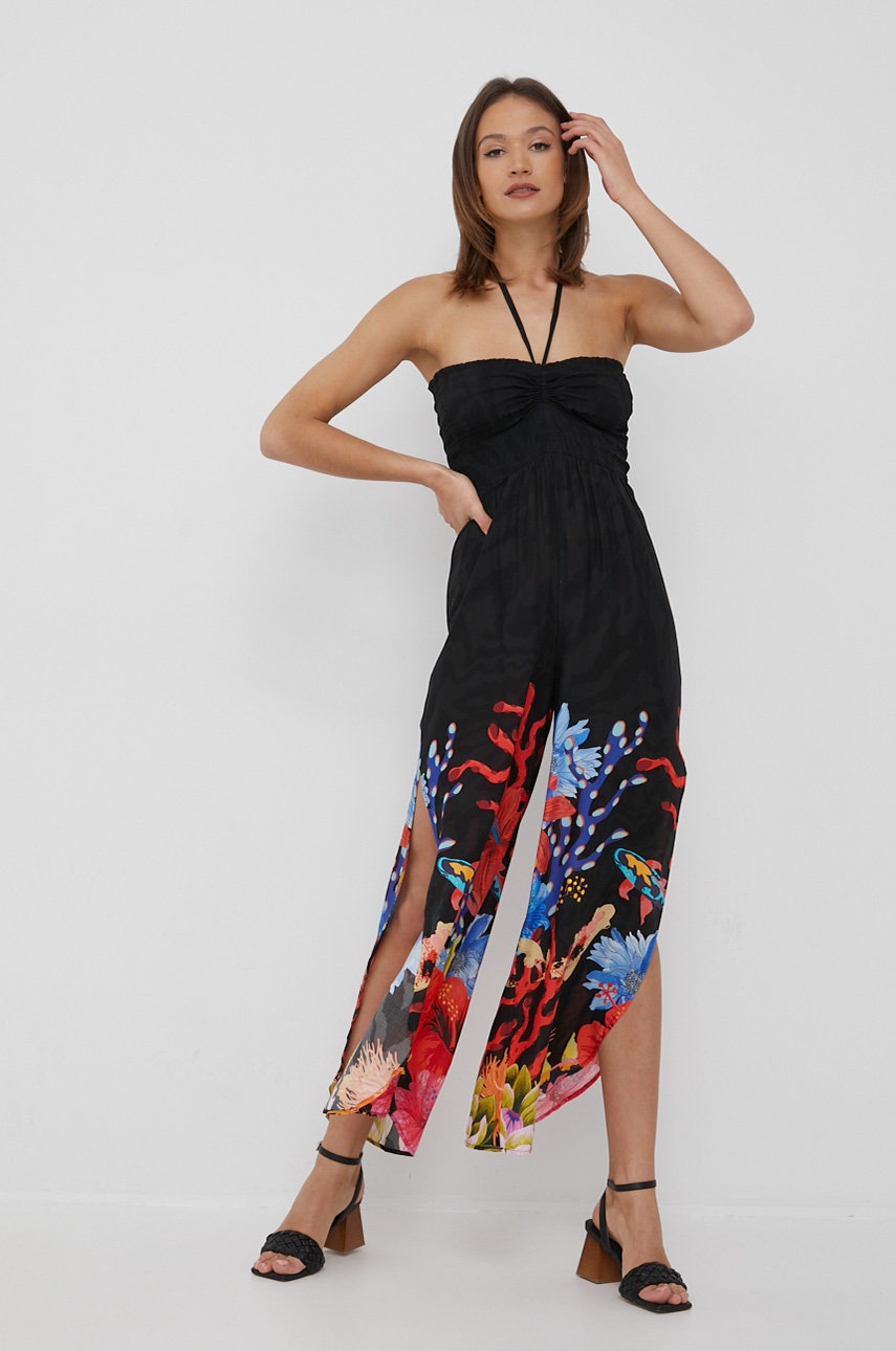 

Комбінезон Desigual колір чорний оголоне плече