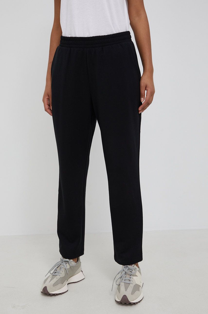 Gap Pantaloni Femei, Culoarea Negru, Neted