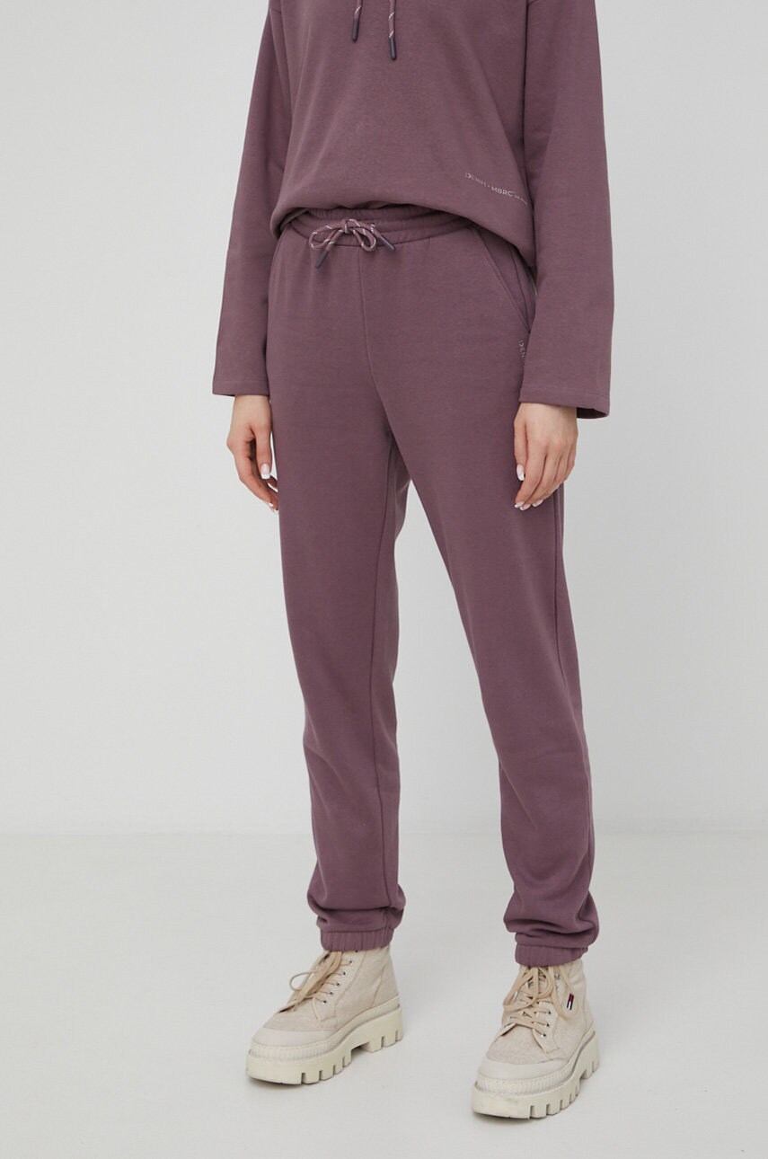 Tom tailor pantaloni femei, culoarea violet, neted