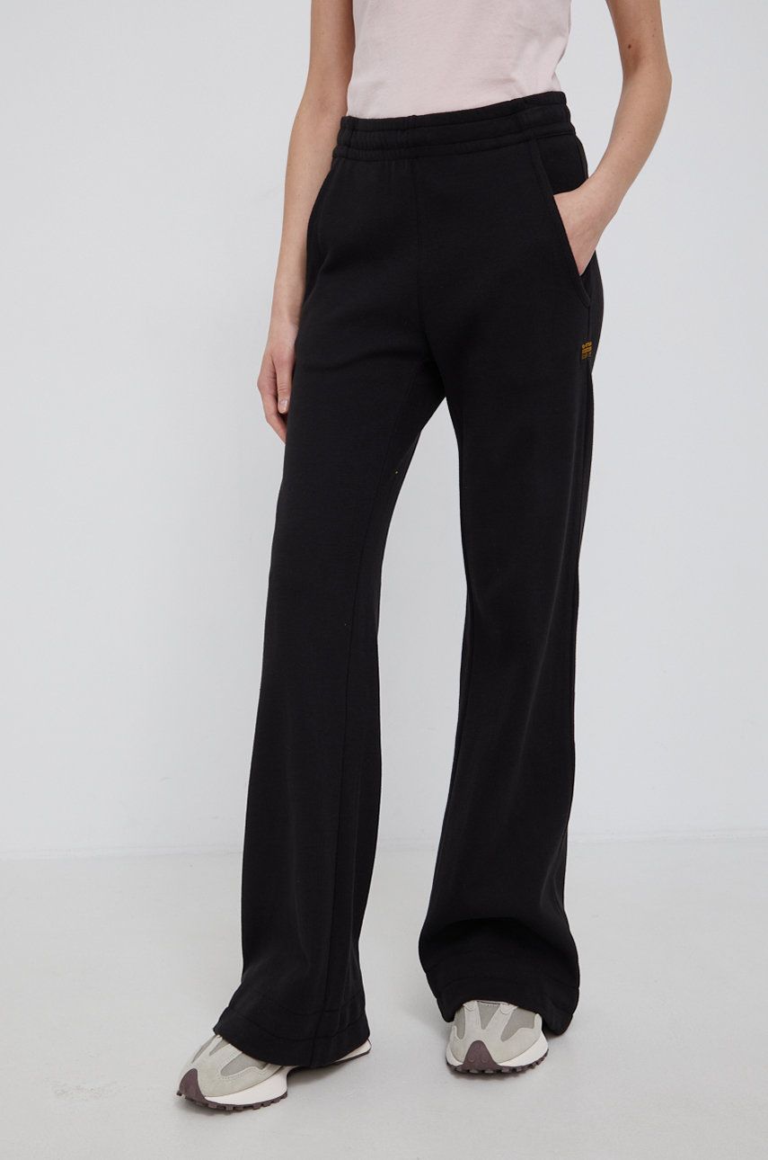 G-Star Raw Pantaloni de bumbac femei, culoarea negru