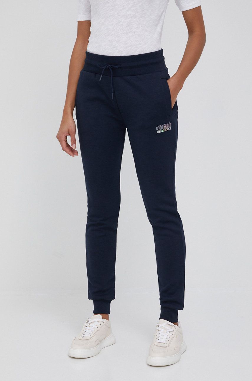 Colmar pantaloni femei, culoarea albastru marin, cu imprimeu answear imagine noua