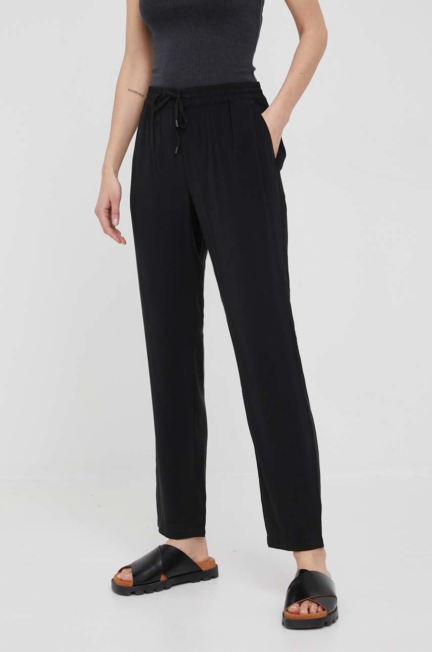 Scotch & Soda pantaloni femei, culoarea negru, drept, high waist 2023 ❤️ Pret Super answear imagine noua 2022