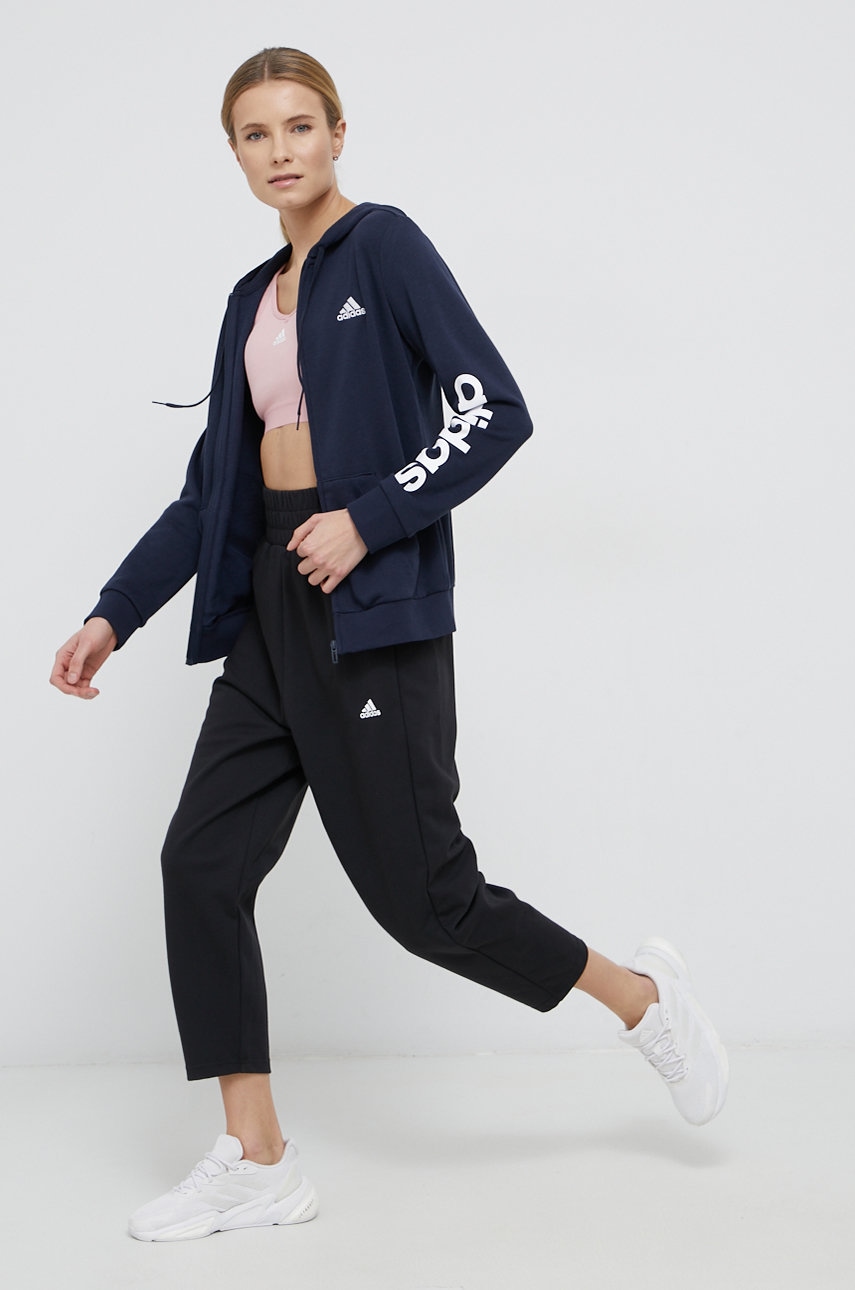 Тренировочные брюки adidas женские цвет чёрный однотонные