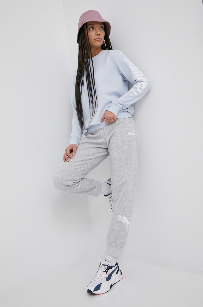 

Брюки Puma 847115 женские цвет серый с принтом