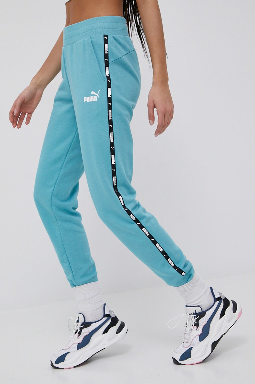

Брюки Puma 847120 женские цвет бирюзовый с аппликацией