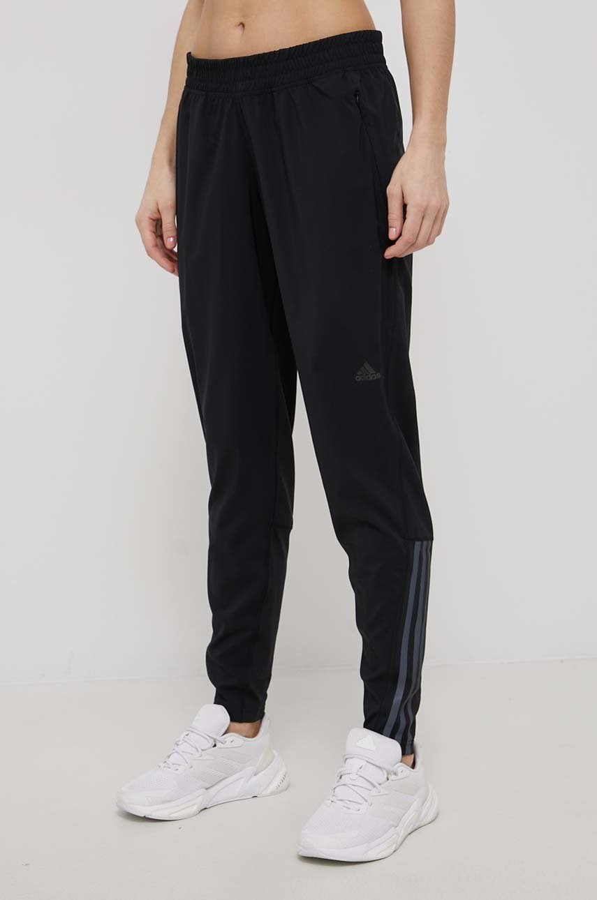 Adidas Performance Pantaloni Hb6501 Femei, Culoarea Negru, Neted