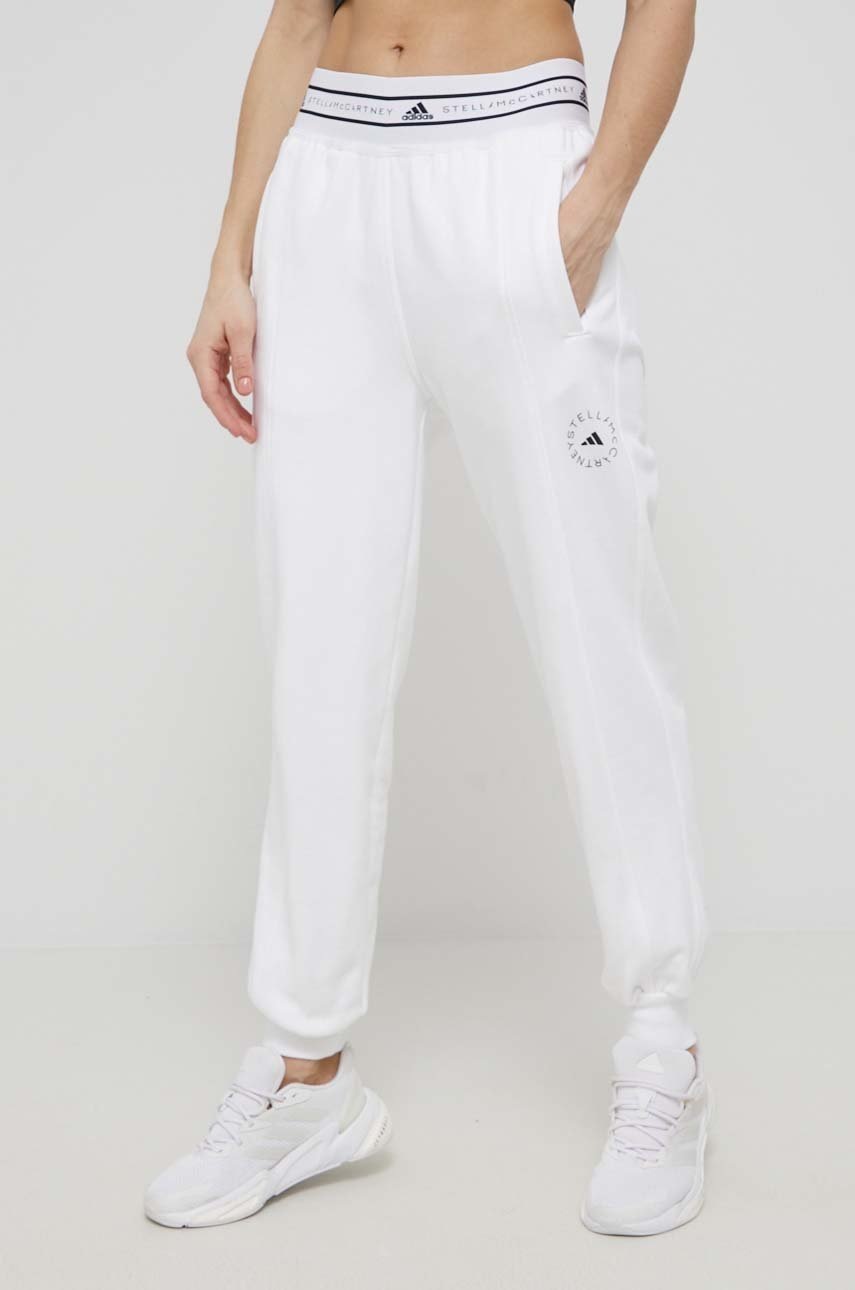 

Штани для тренувань adidas by Stella McCartney H59980 жіночі колір білий з принтом