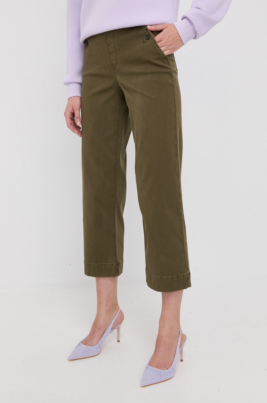 Spanx Pantaloni Femei, Culoarea Verde, Drept, High Waist