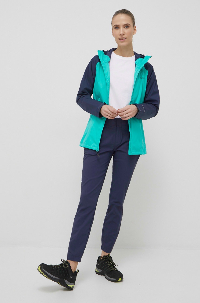 

Брюки outdoor Columbia Firwood Camp Ii женские цвет синий прямые средняя посадка