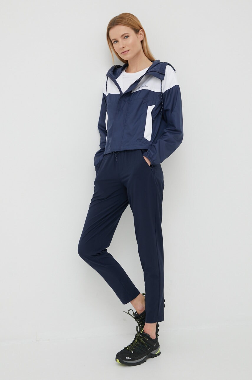 

Штани outdoor Columbia Pleasant Creek жіночі колір синій