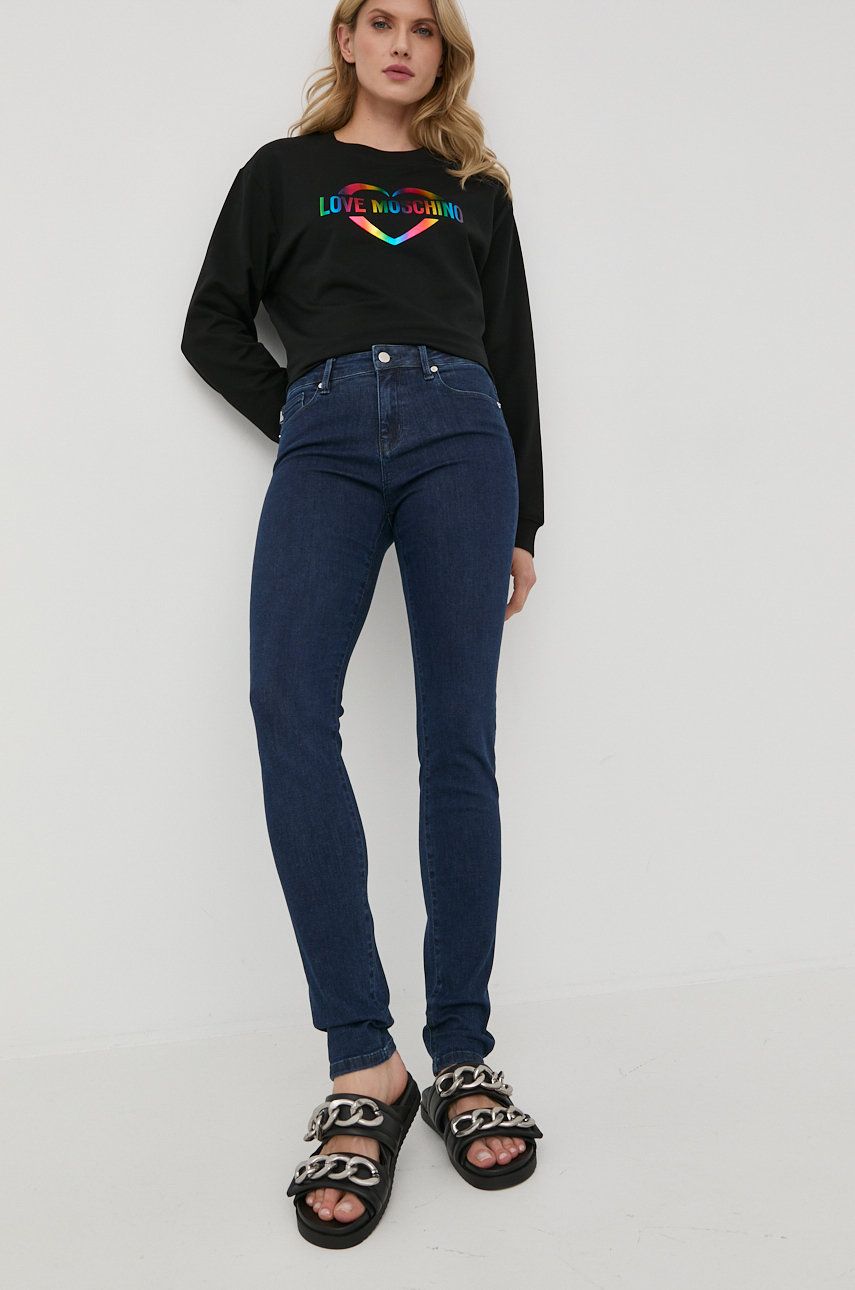 Love Moschino jeansi femei , medium waist answear.ro