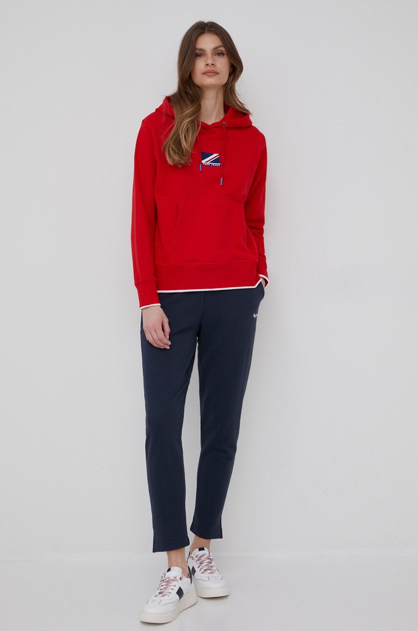 

Бавовняні штани Pepe Jeans Calista Pants жіночі колір синій однотонні