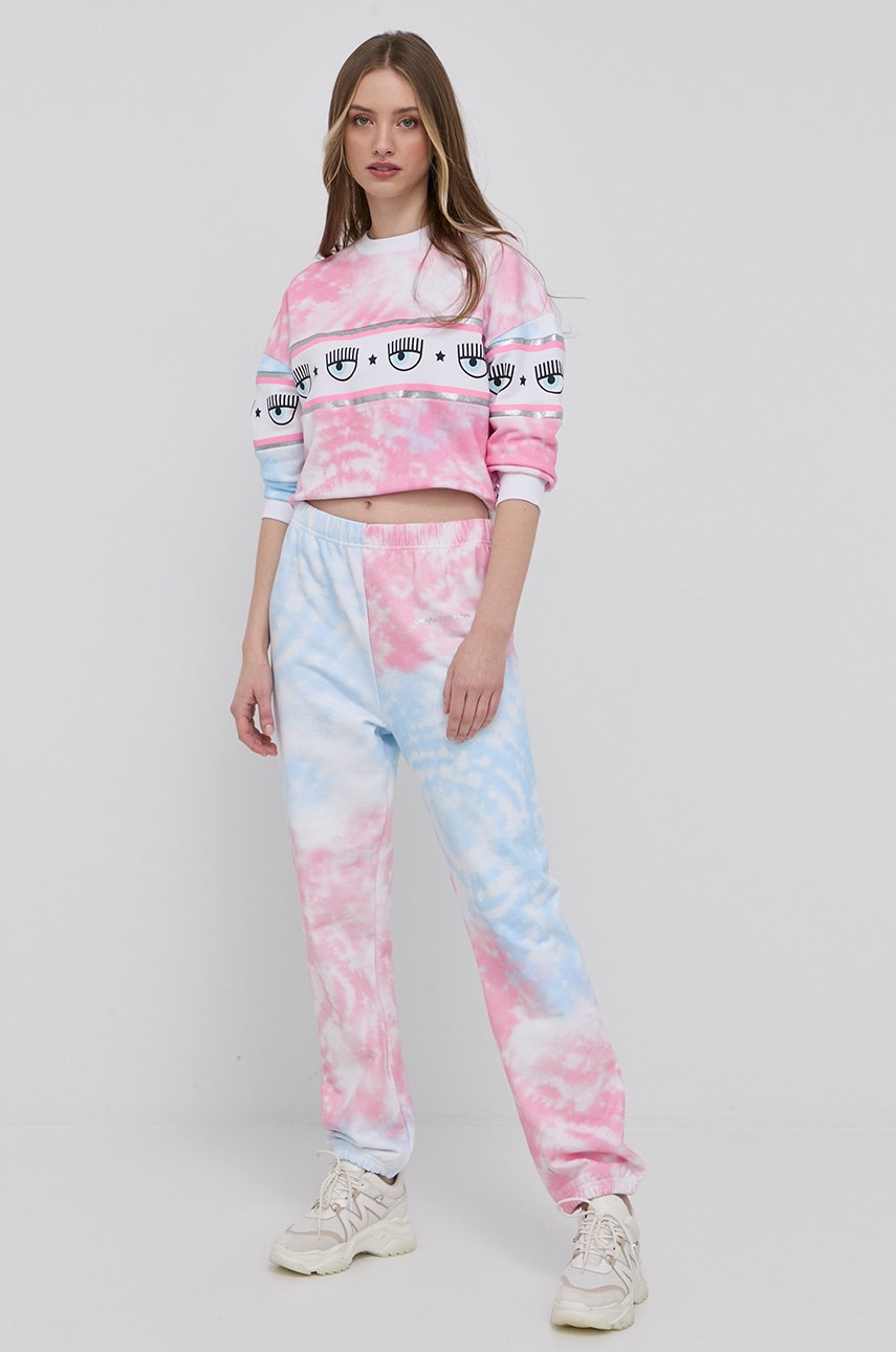 

Хлопковые брюки Chiara Ferragni женские с узором
