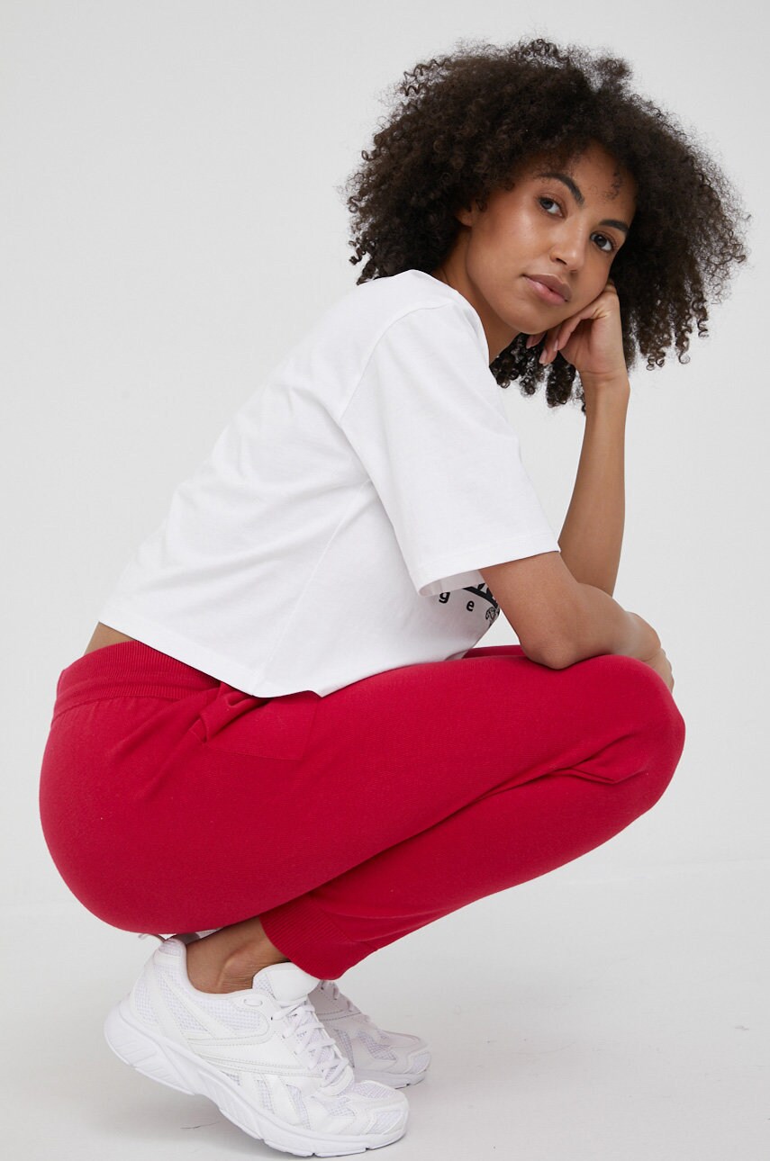 United colors of benetton femei, culoarea rosu, neted