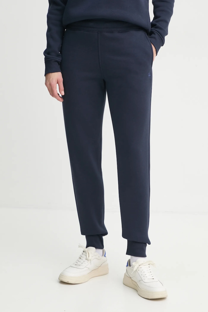 G-Star spodnie dresowe kolor granatowy gładkie