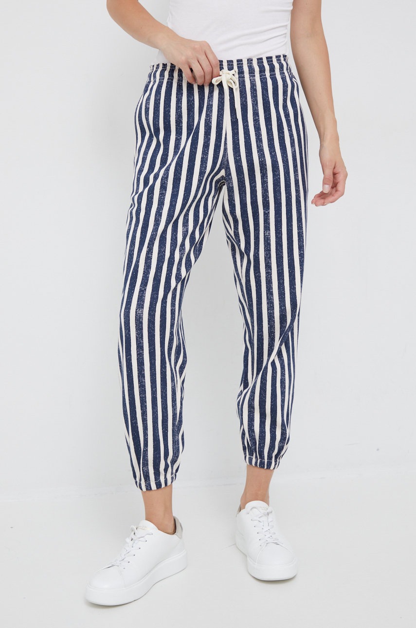 

Памучен спортен панталон Polo Ralph Lauren в тъмносиньо със стандартна кройка, с висока талия, Тъмносин