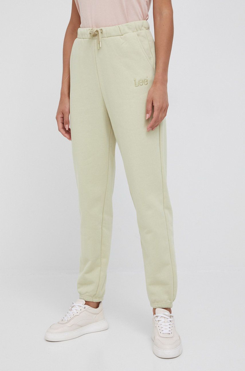 Lee pantaloni de bumbac femei, neted