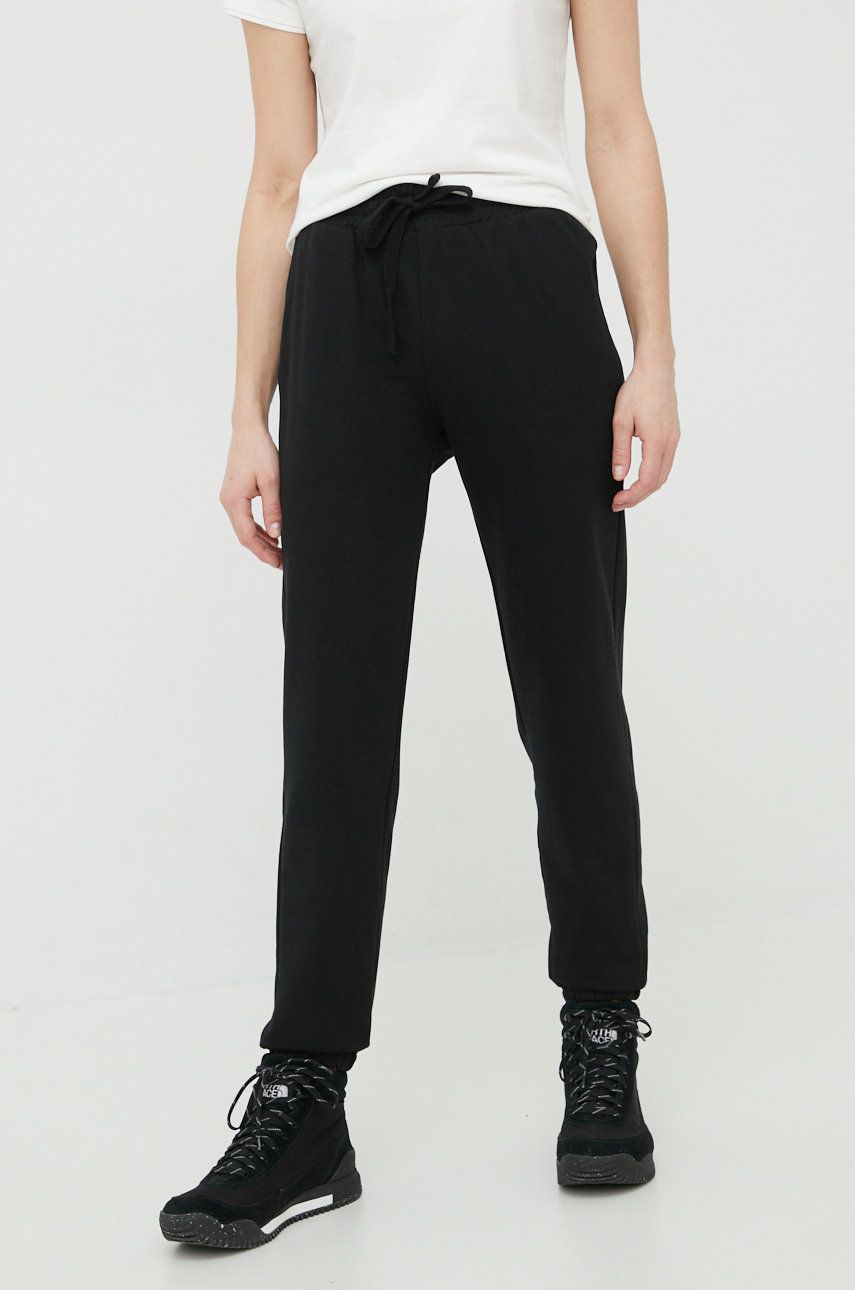 Outhorn pantaloni de trening femei, culoarea negru, neted answear.ro