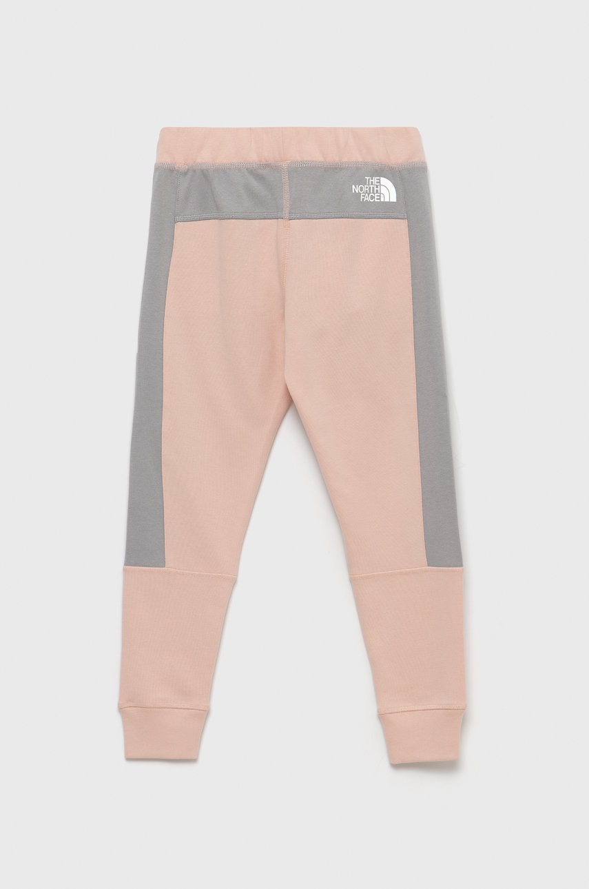 

Дитячі штани The North Face колір рожевий візерунок