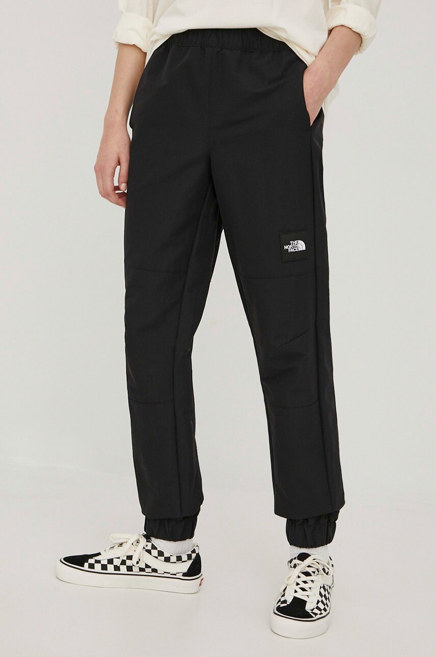 The North Face pantaloni de trening Black Box femei, culoarea negru, neted