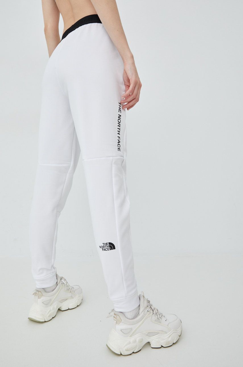 Millimeter Besides enthusiasm The North Face pantaloni de trening femei, culoarea alb, cu imprimeu -  SellaDeal.ro